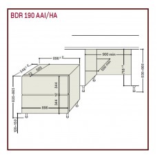 Sertare frigorifice incorporabile Hotpoint Ariston BDR 190 AAI/HA